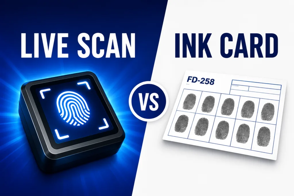 live scan vs ink card
